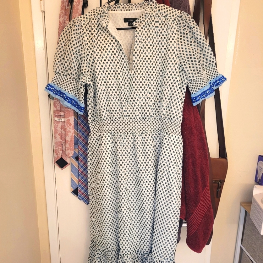 J.Crew: Smocked Ruffle Dress In Cotton Voile For Women